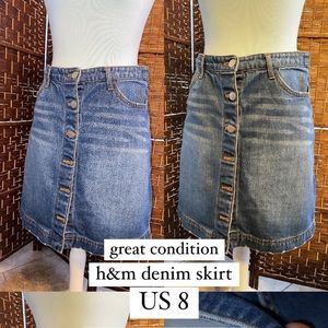 h&m denim skirt